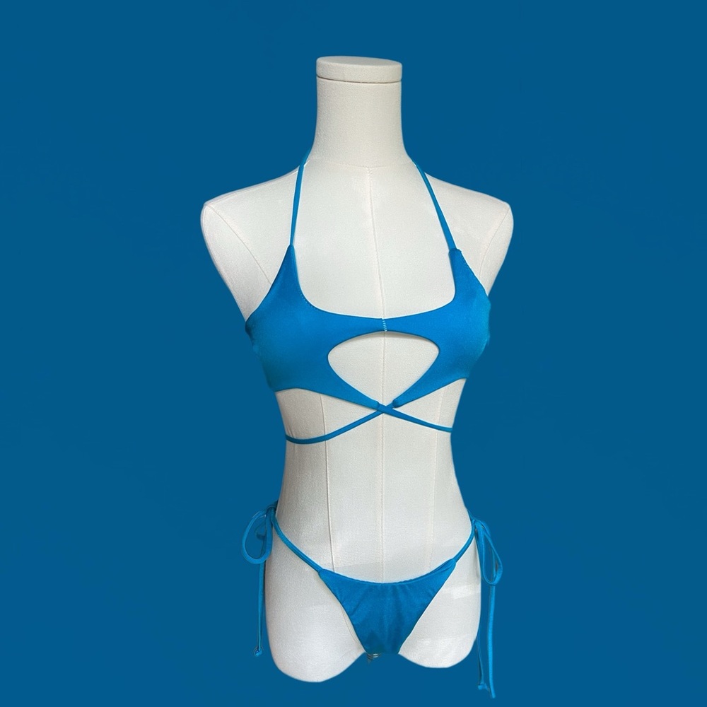 DV8 By FRENCHY 〰️ Teal Handmade Star Top Swimsuit Bikini